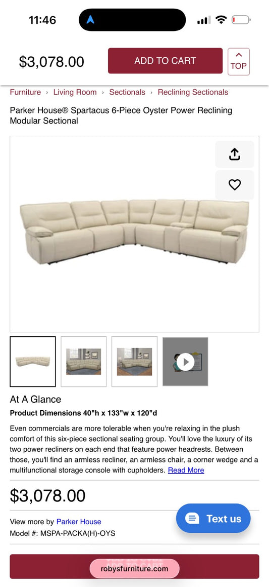 80% OFF Parker Living Spartacus Reclining Sectional Sofa Set – Certified Clean + Free OC Delivery