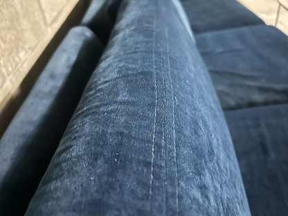 Joybird Anton Blue Velvet Sectional Sofa - (Retails $5,100) Delivery Available!