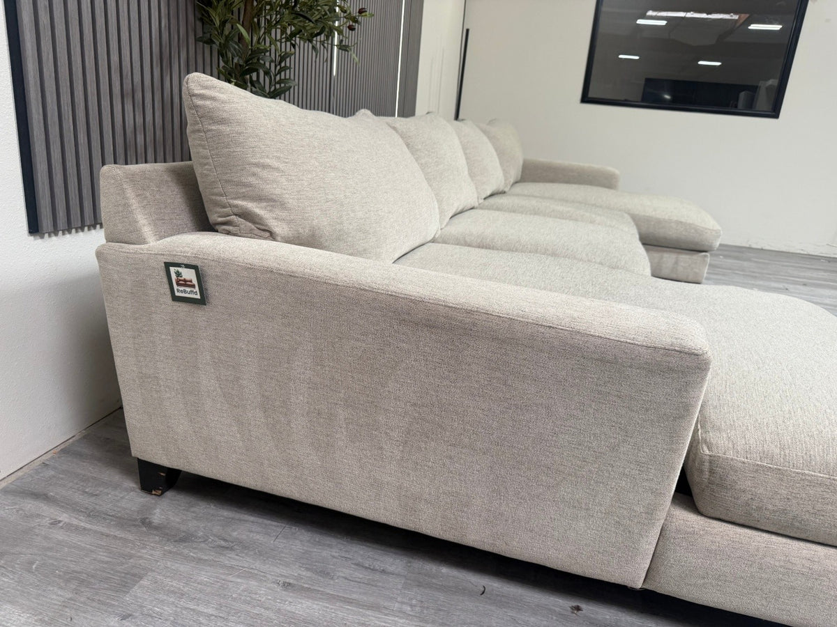 Down Filled Double Chaise Sectional Sofa