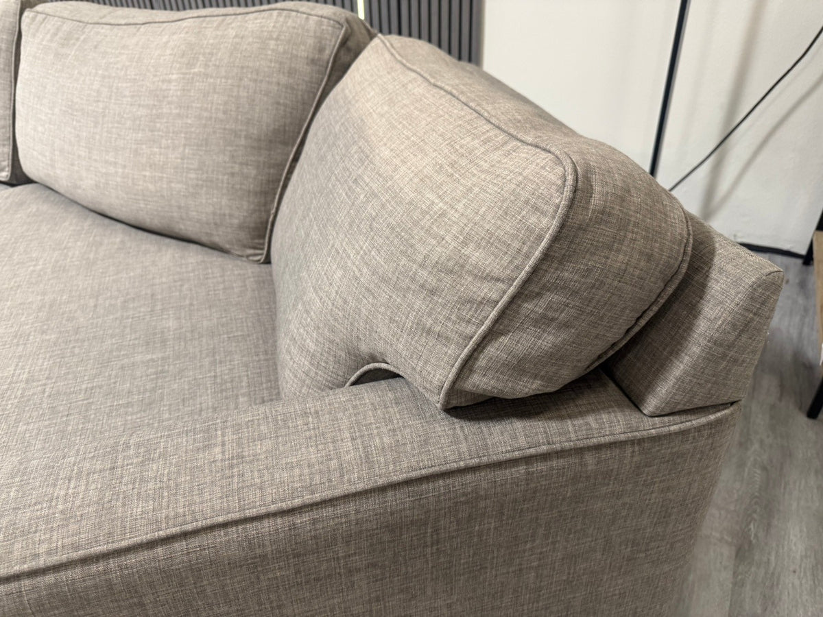80% OFF Living Spaces Everett Sectional sofa with Cuddler –  Certified Clean + Free OC Delivery