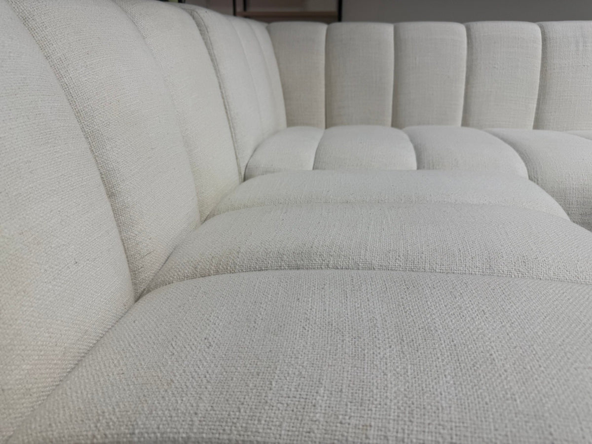 Meredith Baer Custom Channeled High Quality Sectional Sofa – Retails ≈ $10,000+ –  Certified Clean + Free OC Delivery