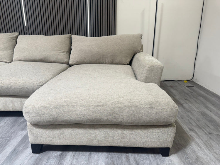 Down Filled Double Chaise Sectional Sofa