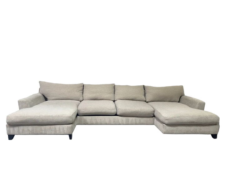 Down Filled Double Chaise Sectional Sofa