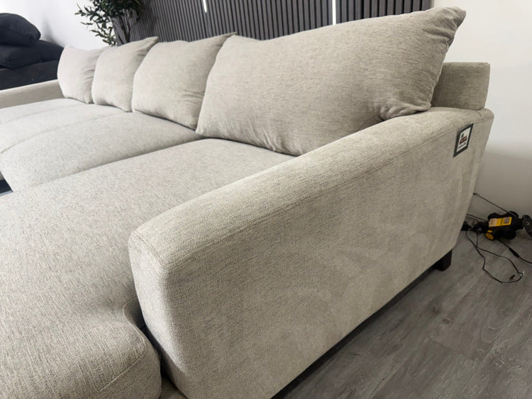 Down Filled Double Chaise Sectional Sofa