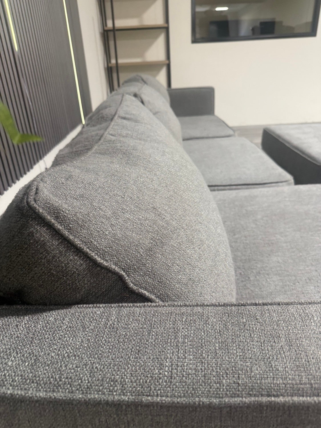 60% OFF Living Spaces Calais Sectional w/ Ottoman  –  Certified Clean + Free OC Delivery