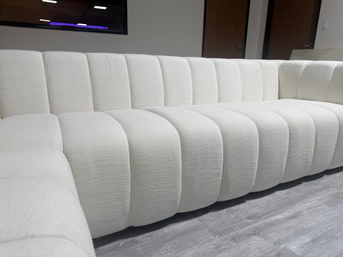 Meredith Baer Custom Channeled High Quality Sectional Sofa – Retails ≈ $10,000+ –  Certified Clean + Free OC Delivery