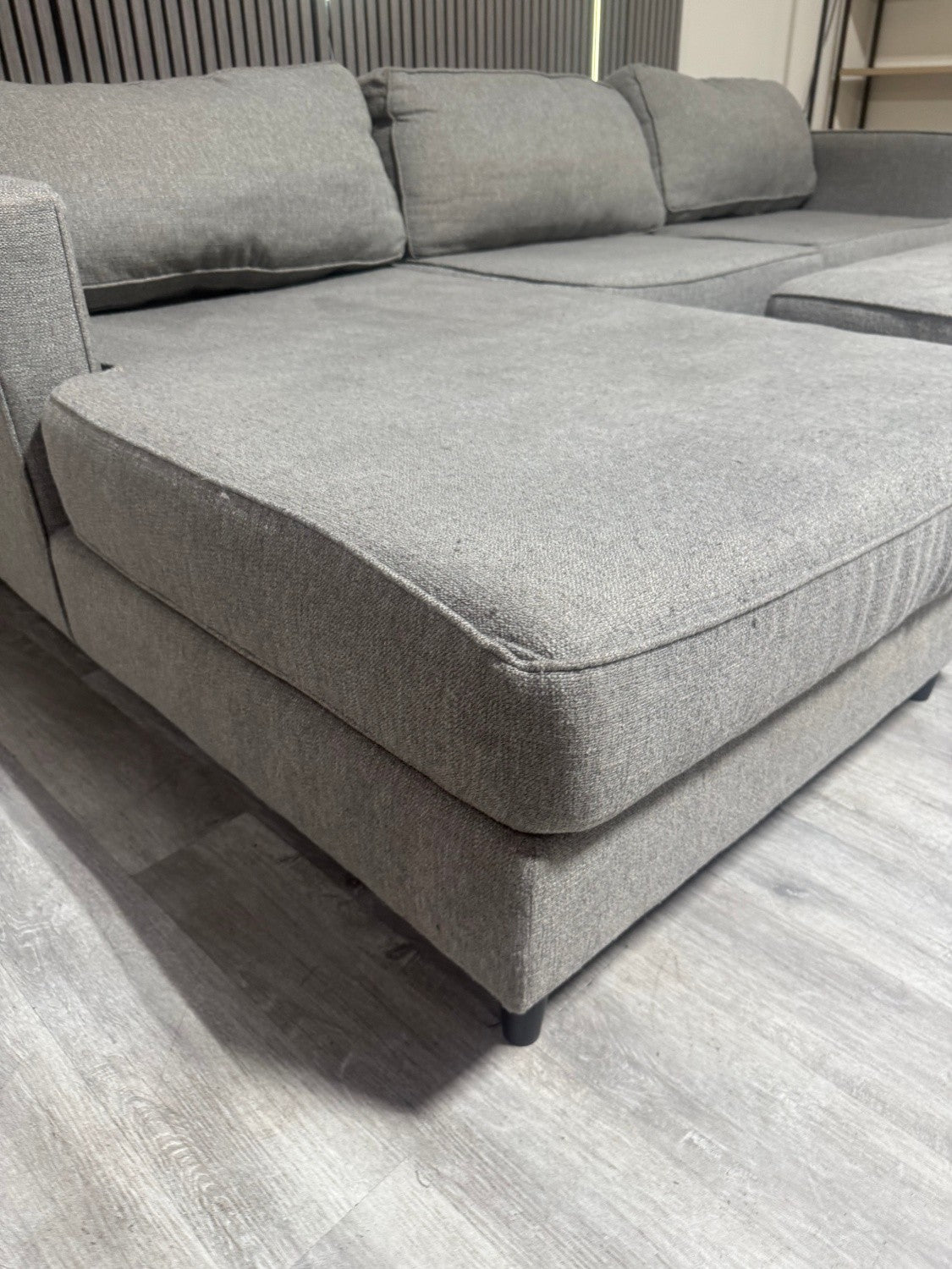 60% OFF Living Spaces Calais Sectional w/ Ottoman  –  Certified Clean + Free OC Delivery