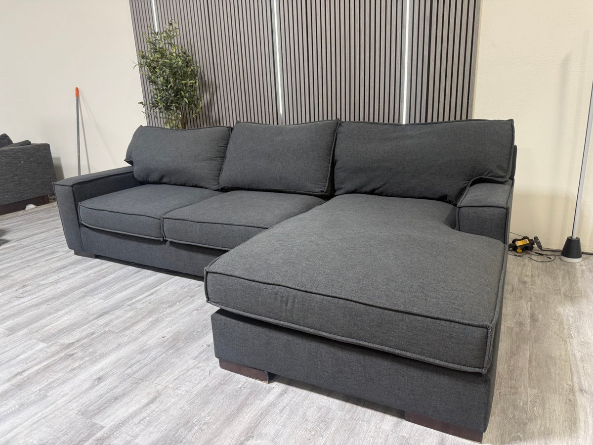 Ashley Gamaliel Navy Sectional with Chaise