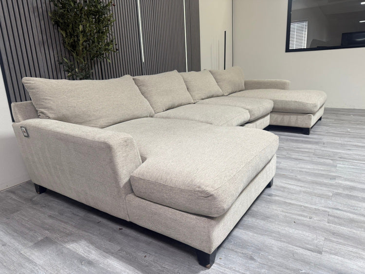 Down Filled Double Chaise Sectional Sofa