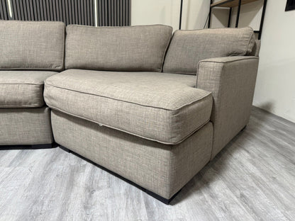 80% OFF Living Spaces Everett Sectional sofa with Cuddler –  Certified Clean + Free OC Delivery