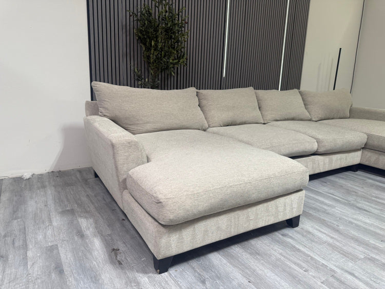 Down Filled Double Chaise Sectional Sofa