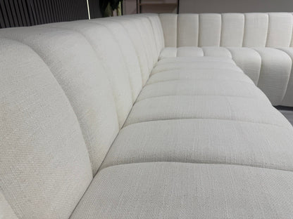 Meredith Baer Custom Channeled High Quality Sectional Sofa – Retails ≈ $10,000+ –  Certified Clean + Free OC Delivery
