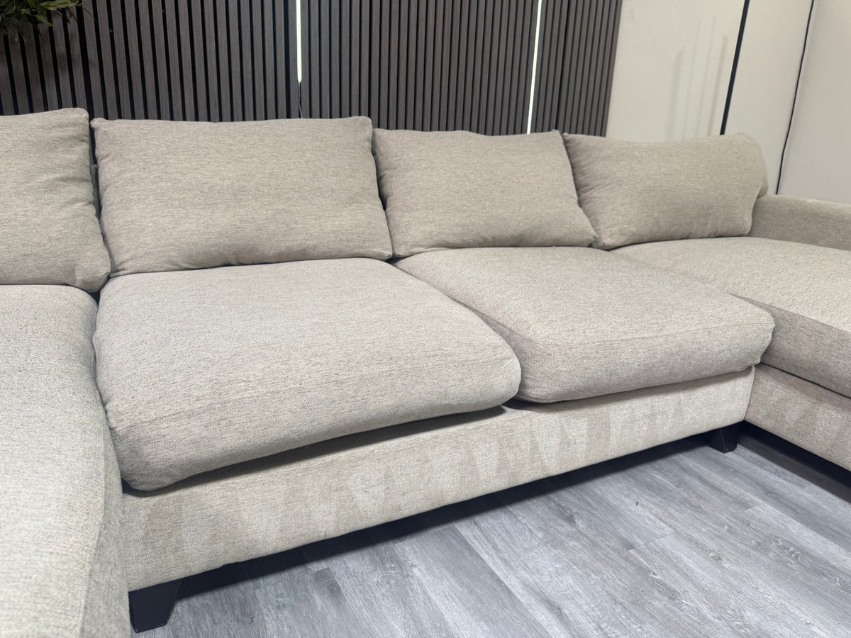 Down Filled Double Chaise Sectional Sofa