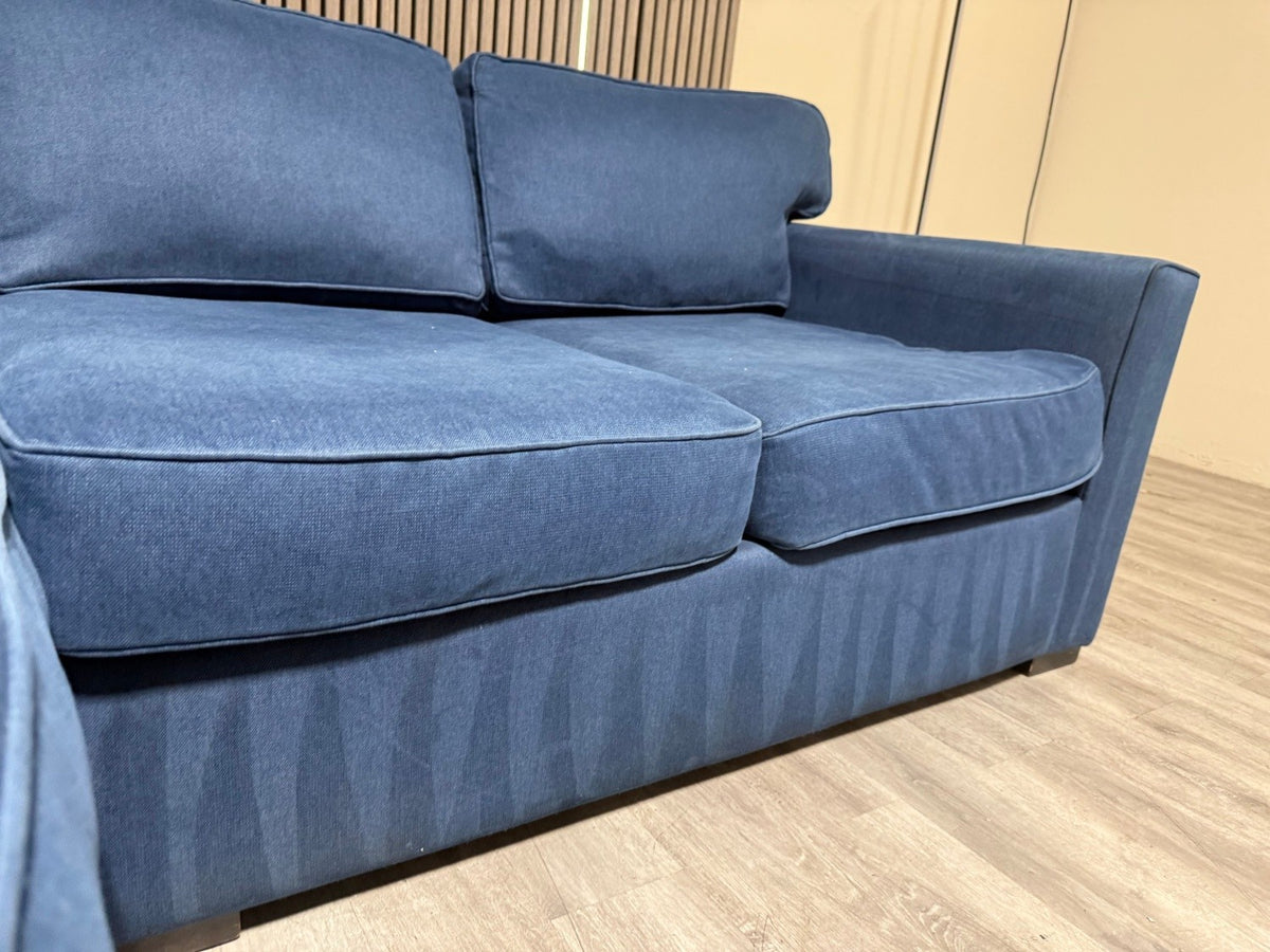 Deep Blue Sectional Sofa with Chaise