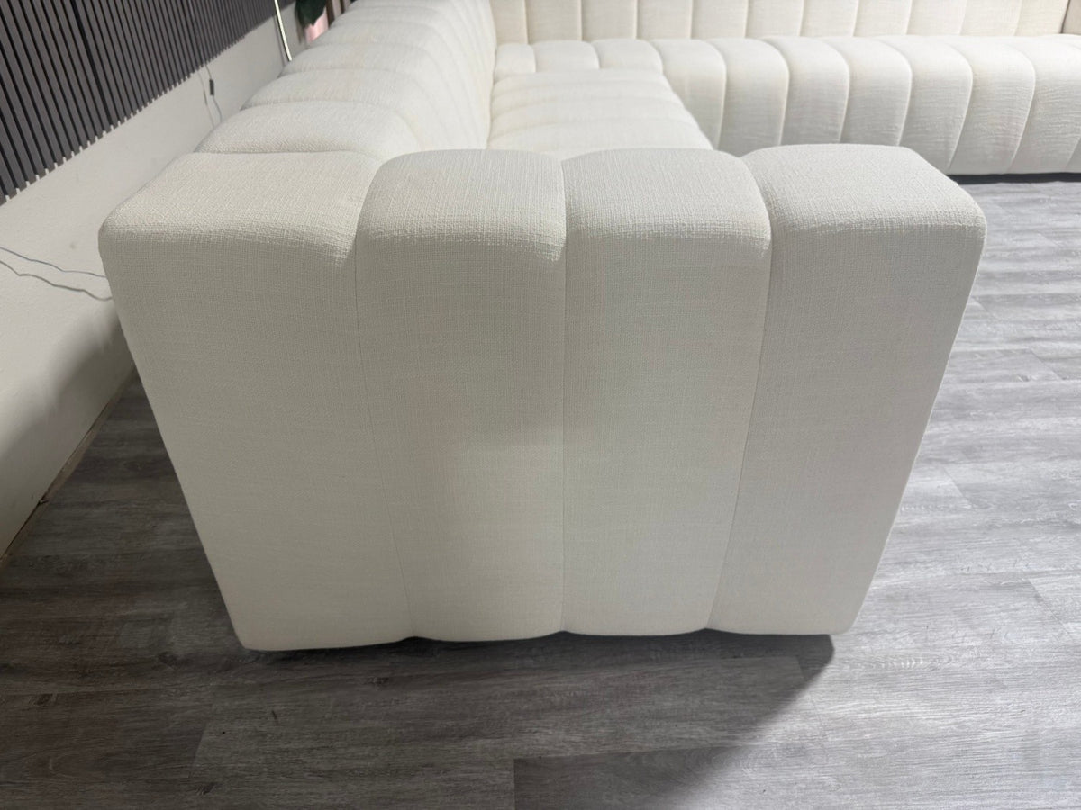 Meredith Baer Custom Channeled High Quality Sectional Sofa – Retails ≈ $10,000+ –  Certified Clean + Free OC Delivery